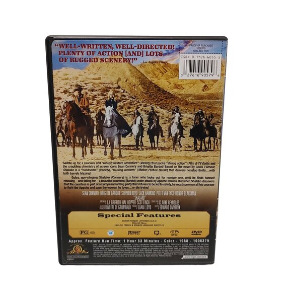 Vntg 1968 Sean Connery & Brigitte Bardot in "Shalako" Western Legends DVD Movie - Picture 2 of 5